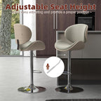 civama Bar Stools Set of 2 for Kitchen Counter, Adjustable Bar Height Chairs - Image 3