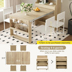 Compact Buffet with Hutch and Foldable Dining Table, 2-in-1 Buffet - Image 5
