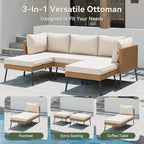 Aoxun 10 Piece Patio Furniture Set, 10 Seats Outdoor Sectional Sofas - Image 5