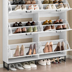 BORNOON Shoe Cabinet with 6 Flip Drawers Narrow Shoe Storage Cabinet Organizer - Image 6