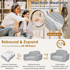 Foryoomi Extra Wide 2 in 1 Convertible Toddler Kids Couch - Image 7