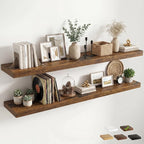 12 inch Deep Floating Shelves for Wall, 72 inch Wide Engineered Wood Wall by Venusmiles