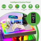 HNEBC RGB Nightstand with Wireless Charging Station, LED Night Stand with - Image 4