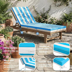 L'AGRATY Outdoor Lounge Chaise Cushion: 72x21x3 Inch Waterproof Lounge Chair - Image 4