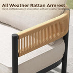 Gand Patio Outdoor Loveseat, Wicker Conversation Set - Image 6