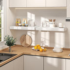 36Inch White Floating Shelves for Wall, 12 Inch Deep Shelves for Bedroom - Image 2