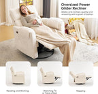 Oversized Power Rocker Recliner Chair, Chenille Glider Rocking Nursery Chair - Image 7
