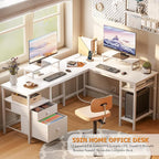Furologee White 59” L Shaped Desk - Image 4