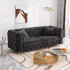 DAMAIFROM 75" Sofa Couch Mid Century Modern Velvet Couch Tufted Button Sofa - Image 5