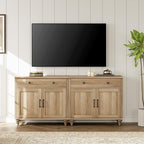 WAMPAT Farmhouse TV Stand for 75 inch TV by WAMPAT