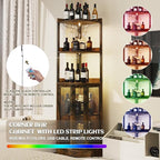 EOYUTLLY Corner Bar Cabinet - Image 4