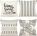 YCOLL Pillow Covers 18x18 Set of 4, Modern Sofa Throw Pillow Cover, Decorative by PillowCoversExpert