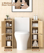 Akxomel Rattan Small Bathroom Cabinet - Image 4