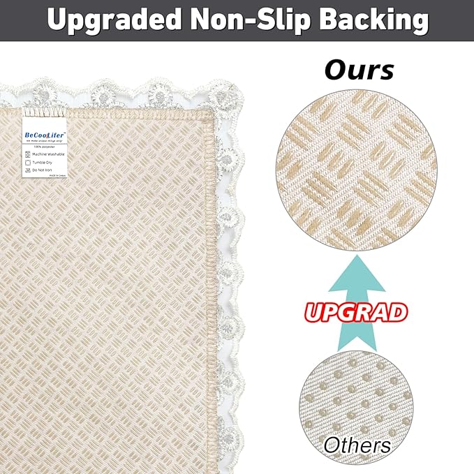 Couch Arm Cover, Sofa Arm Covers, Non-Slip Lace Armrest Covers, - Image 6