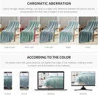 BOURINA Aqua Throw Blanket 50 x70 Inches Jacquard Argyle Throw Textured Solid - Image 8