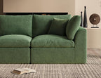 ohllob 140" U Shaped Couch, Cloud Sectional Couches - Image 6