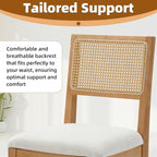 Westice Rattan Dining Chairs Set of 4, Farmhouse Natural Dining Room Chairs - Image 4