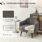VINGLI 30.3" Wide Modern Barrel Accent Armchairs Set of 2 - Image 3