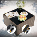 Aoxun Patio Furniture Set with Fire Pit Table, 8 Piece Outdoor Sectional Sofas - Image 9