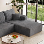 95" Cloud Sectional Couch with L-Shape Chaise, Modular Comfy Sofa Chaise Longue - Image 8
