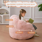 MAXYOYO Kids Bean Bag Chair, Floral Shaped Bean Bag Sofa, Plush Faux Fur - Image 6