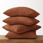 MIULEE Boho Farmhouse Rust Decorative Throw Pillow Covers 20x20 Inch 4 Packs - Image 7