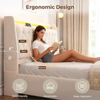 Queen LED Velvet Bed Frame - Image 4