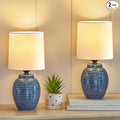 EJIAXIN Table Lamps Set of 2-13.75" Small Bedside Lamps by WelcometoEJIAXIN