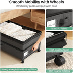 Kitstorack 2Pack Height-adjustable Under Bed Storage - Image 4