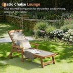 LUE BONA Chaise Lounge Chair Outdoor Set of 4, HDPS and HDPE Wicker Material - Image 5