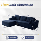 MAXYOYO 104" Modular Sectional Couch - Image 2