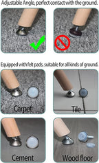 HUAYY Furniture Levelers Swivel Feet, Angle Height Adjustable, Heavy Duty - Image 4