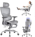 Office Chair with Footrest, Ergonomic Chair with 3D Headrest, Computer Chair by LarkLeavesOfficial