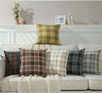 Stellhome Pack of 2 Fall Linen Buffalo Check Throw Pillow Covers, Farmhouse - Image 6
