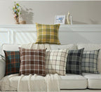 Stellhome Pack of 2 Faux Linen Buffalo Check Throw Pillow Covers, Farmhouse - Image 7