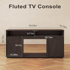4-Piece Fluted Living Room Set Includes 31.5" Fluted Lift Top Coffee Table - Image 2