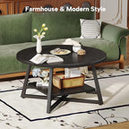 Coffee Table for Living Room, Round Coffee Table, Small Circle Coffee Table - Image 4