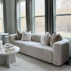 Acanva Luxury Modern Tight Curved Back Velvet Sofa, Minimalist Style Comfy Couch - Image 4