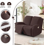 TAOCOCO Recliner Loveseat Slipcover, 6 Pieces Dual Recliner Sofa Covers - Image 3