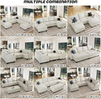 Belffin Fabric Modular Sectional Couch Armrests - Image 7