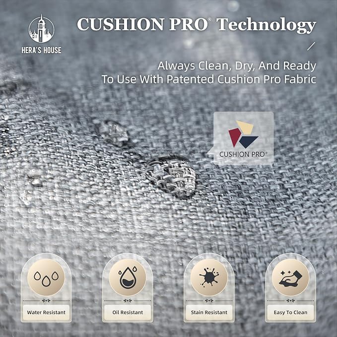 HERA'S HOUSE Metal Patio Furniture Set, Modular 7 Seats and 1 Nesting Coffee - Image 5