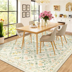 6x9 Area Rugs for Living Room: Floral Washable Rug Vintage Large Soft Boho - Image 4
