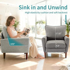 OLIXIS Comfy Accent Chair for Living Room Bedroom and Waiting Room, Upholstered - Image 6