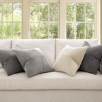 MIULEE Neutral Grey Decorative Throw Pillow Covers 20x20 Inch Set of 4 Modern - Image 2