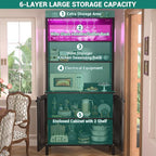 Aheaplus Bar Cabinet with Power Outlets, Coffee Bars Station - Image 7