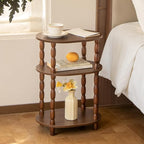 MaxSmeo Small Side Table with Charging Station, 3-Tier Small End Table with USB - Image 8