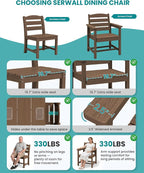 SERWALL HDPE Dining Set for 10 – 2 Tables, 8 Armless + 2 Armchairs. Includes 10 - Image 7