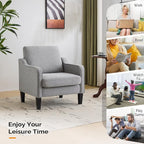VINGLI Accent Chairs for Living Room Mid Century Modern Chair Sofa Chair - Image 7