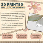 Floral Vintage Rub on Transfer for Furniture Large Flower UV DTF Transfer - Image 6