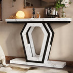FUSUNBAO 47.3" Console Table, Openwork Bracket Sofa Table, Wood Narrow Entryway - Image 6